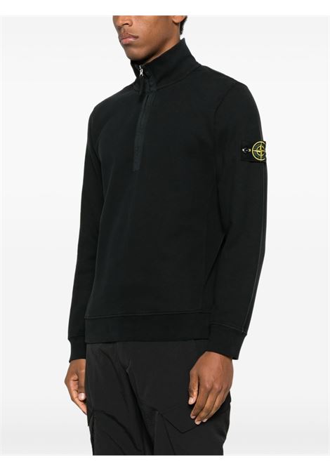 polo half zip uomo nera STONE ISLAND | K2S15 6100068 S0A20V0029